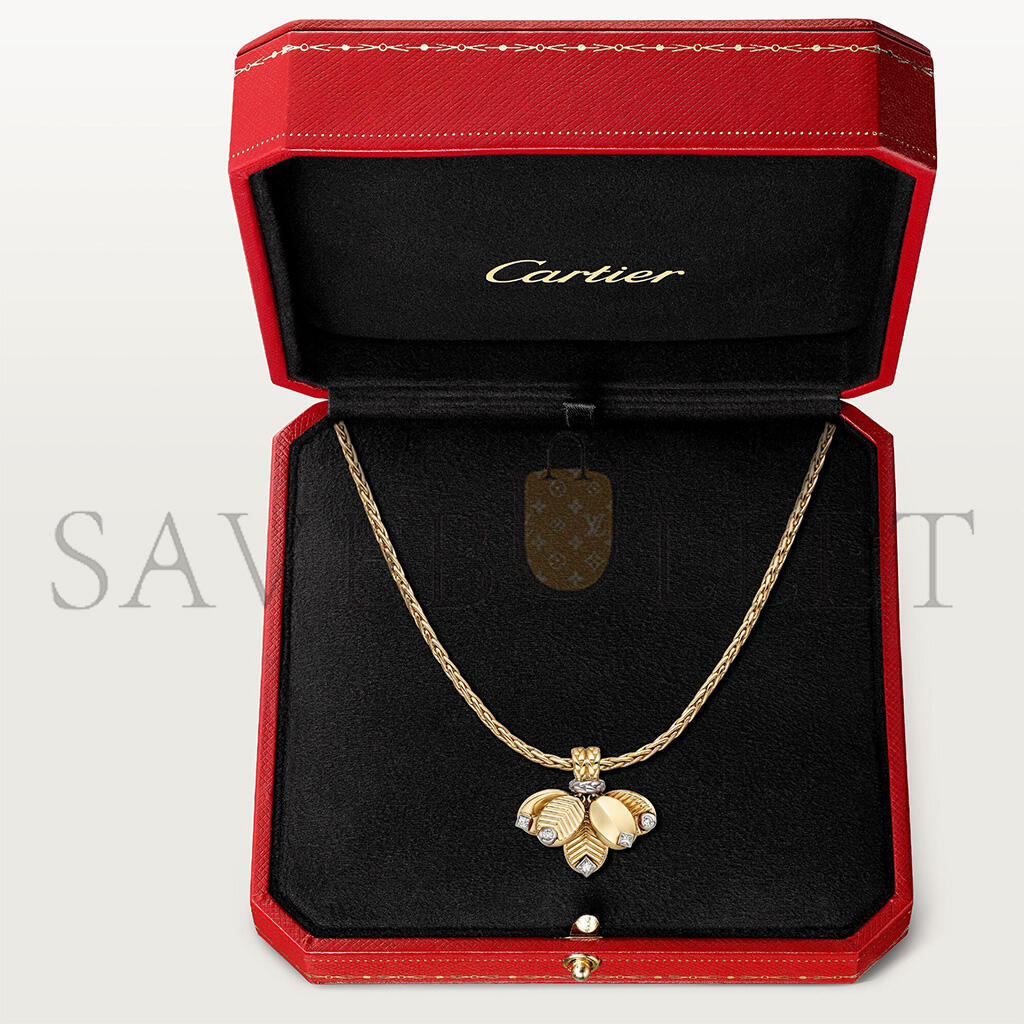 Ca*t*er grain yellow gold de cafÉ necklace b7224964